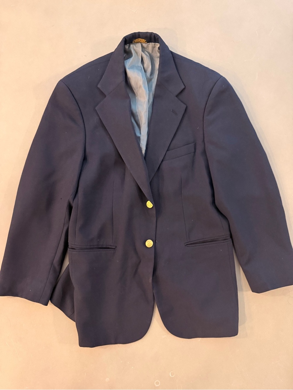 Vintage Stafford Navy Blazer with Gold Buttons